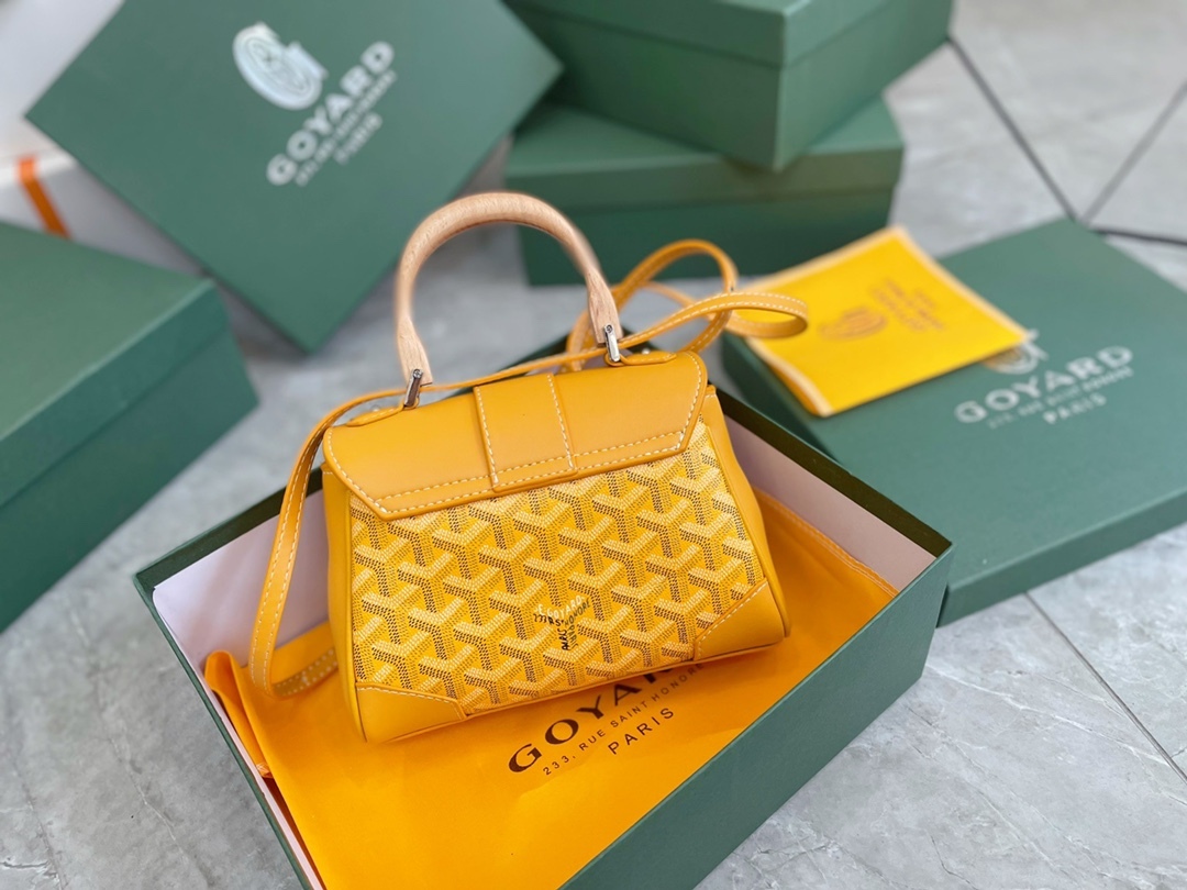 GOYARD SAÏGON SOUPLE MINI BAG YELLOW 20CM SAIGONMINTY08CL08P