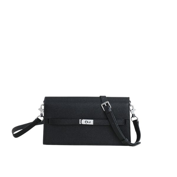 HM KELLY WALLET LEATHER WITH STRAP 23CM