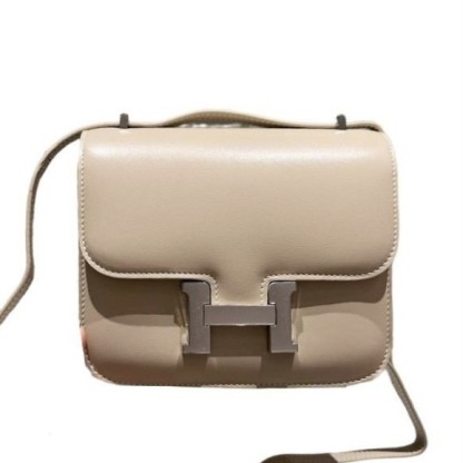 HM CONSTANCE LEATHER BAG BEIGE 18CM