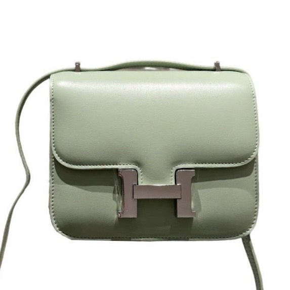 HM CONSTANCE LEATHER BAG AVOCADO GREEN 18CM