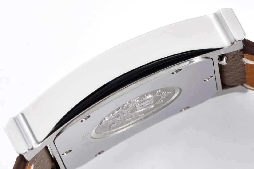 HERMES H HOUR WATCH BROWN STRAP 21MM