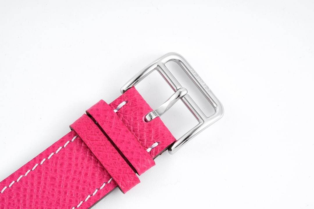 HERMES H HOUR WATCH PINK STRAP 21MM 038276WW00