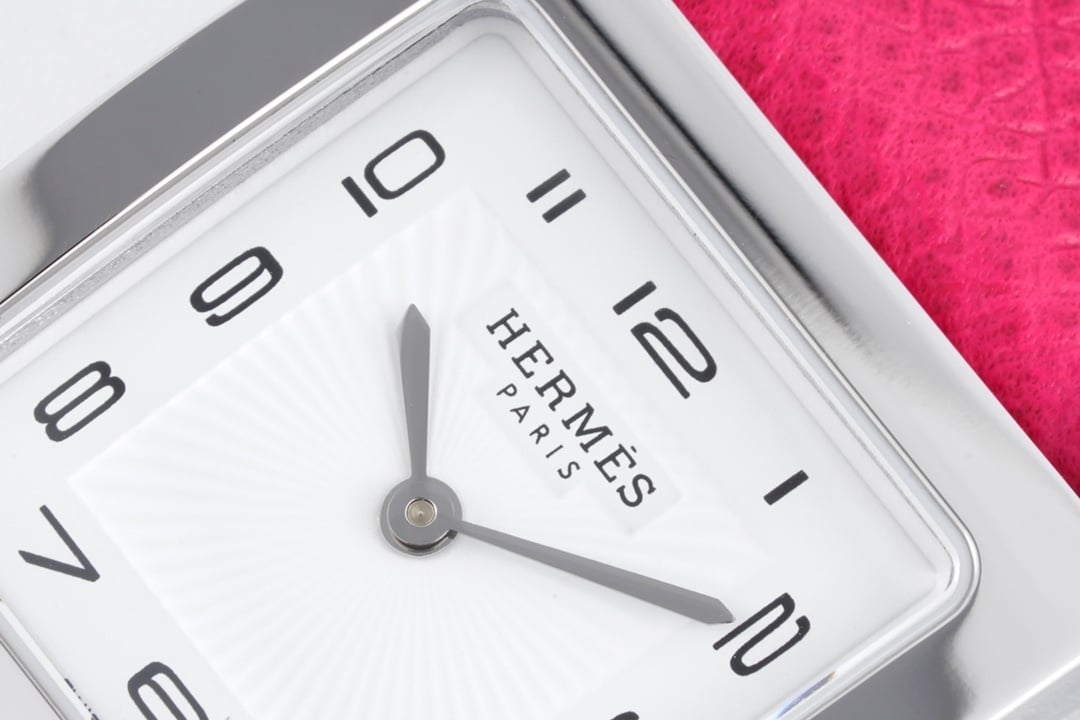 HERMES H HOUR WATCH PINK STRAP 21MM 038276WW00
