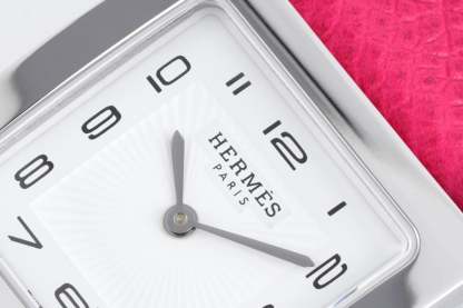 HERMES H HOUR WATCH PINK STRAP 21MM 038276WW00