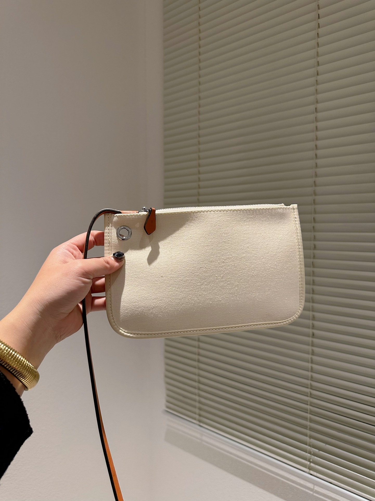 HM HERBAG ZIP 31 BAG PALLADIUM HARDWARE ORANGE BEIGE 31CM