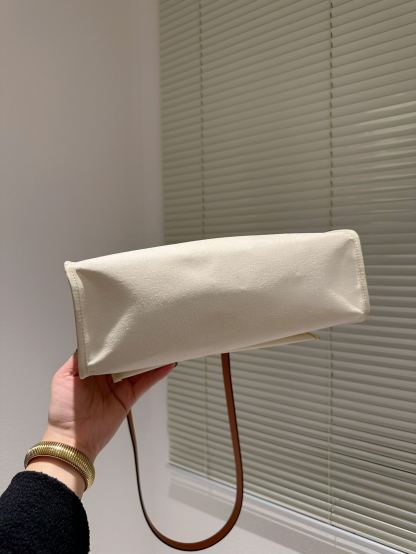 HM HERBAG ZIP 31 BAG PALLADIUM HARDWARE ORANGE BEIGE 31CM