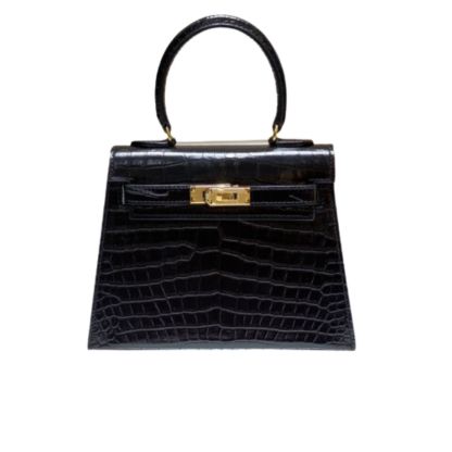 HM MINI KELLY K20 GOLD-TONED HARDWARE BLACK 20CM