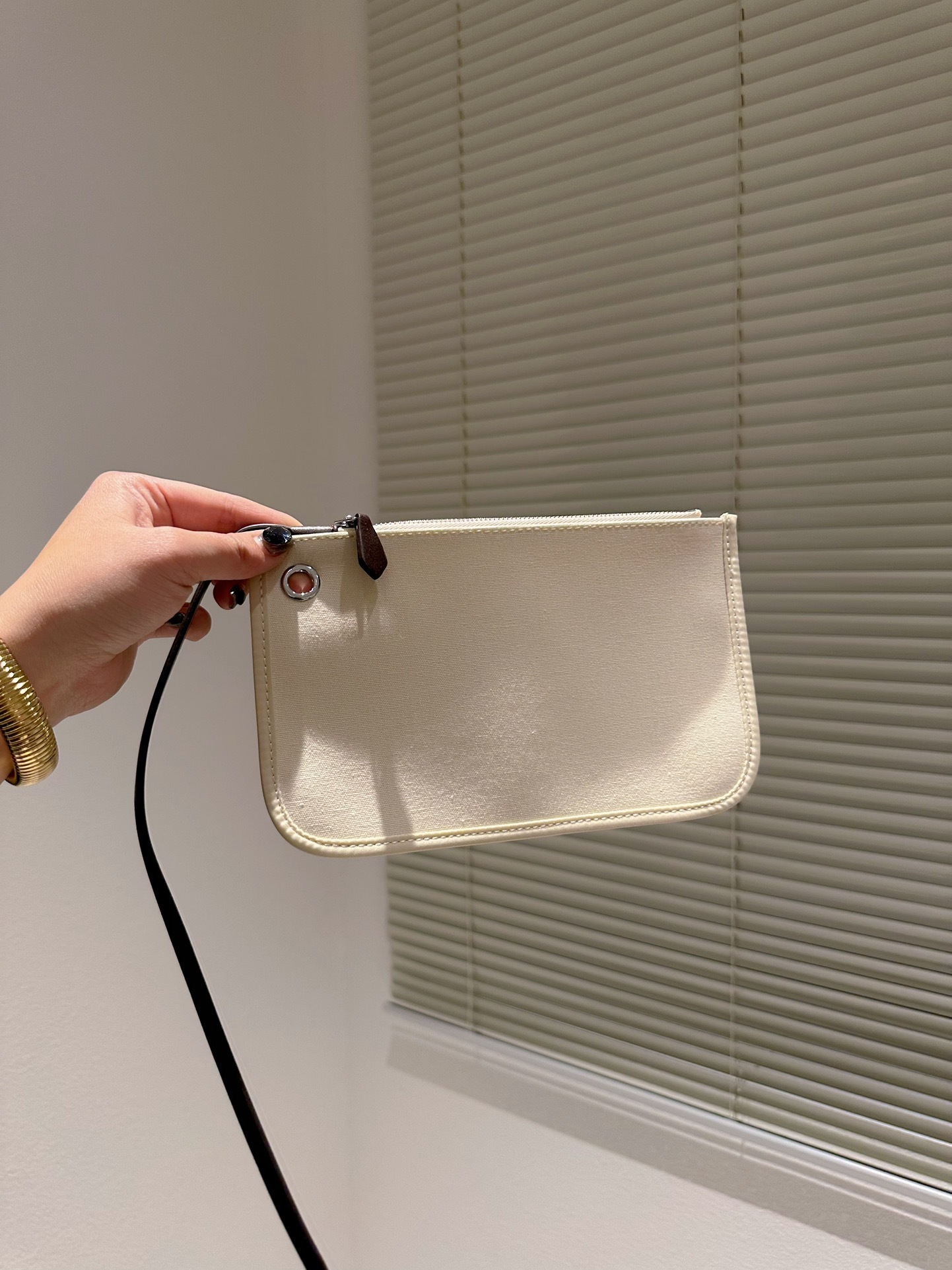 HM VACHE HUNTER TOILE HERBAG ZIP 31 BEIGE 31CM