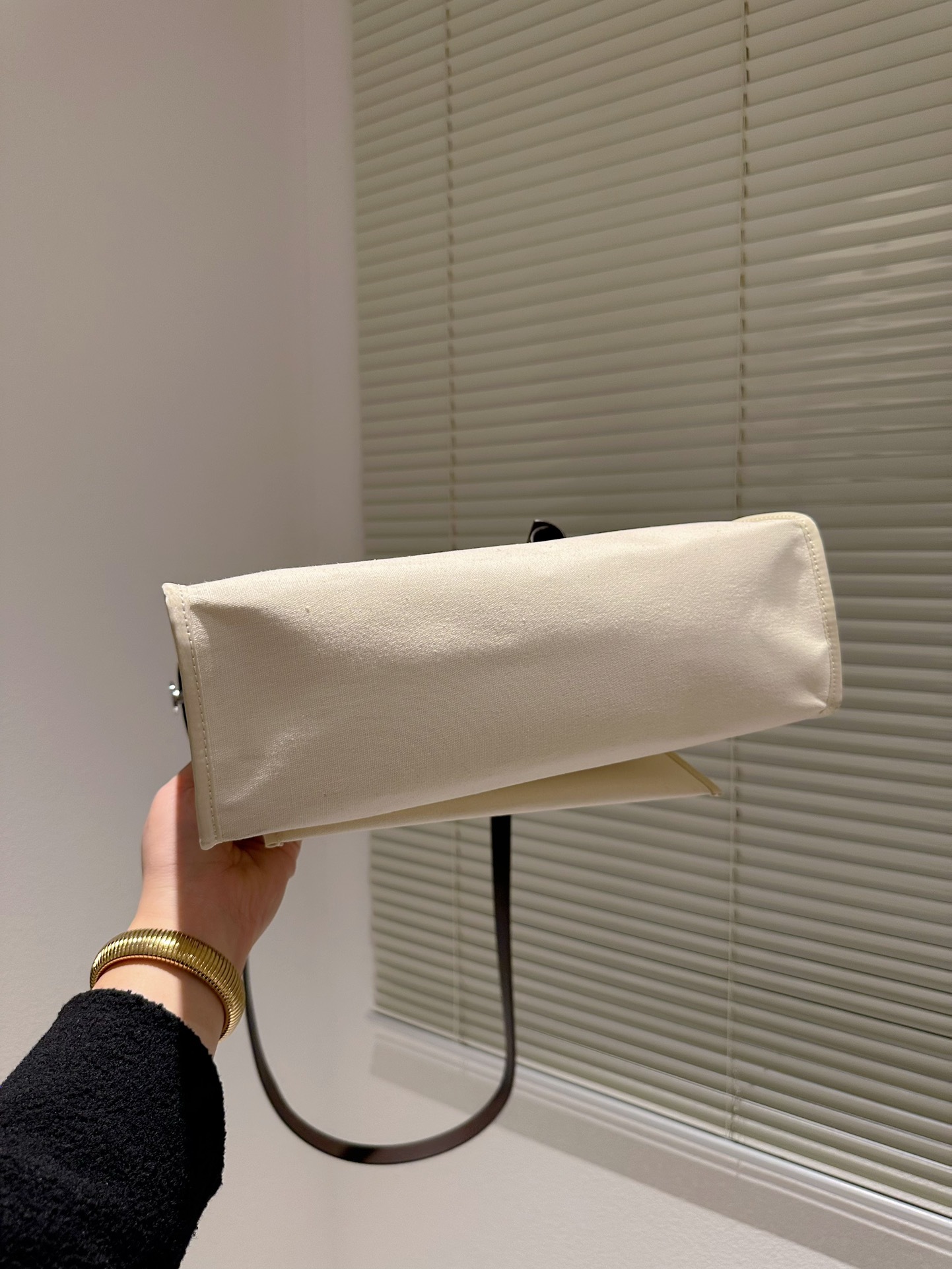 HM VACHE HUNTER TOILE HERBAG ZIP 31 BEIGE 31CM