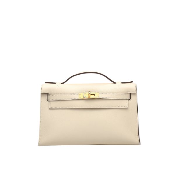 HM KELLY POCHETTE WHITE 22CM