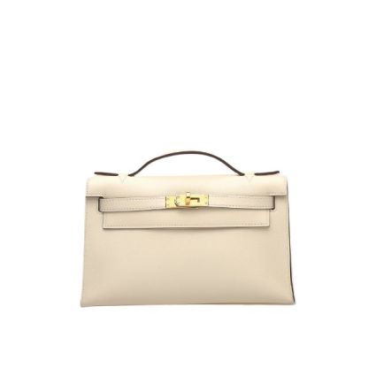HM KELLY POCHETTE WHITE 22CM