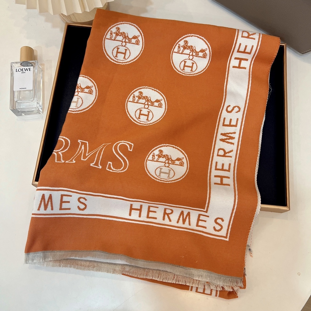 HM CASHMERE SCARF ORANGE
