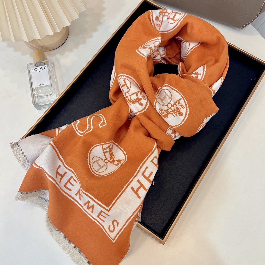 HM CASHMERE SCARF ORANGE