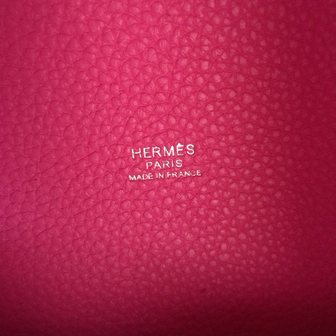 HM Picotin Lock 18 Pink Clemence Palladium Hardware For Women 7.5in/19cm