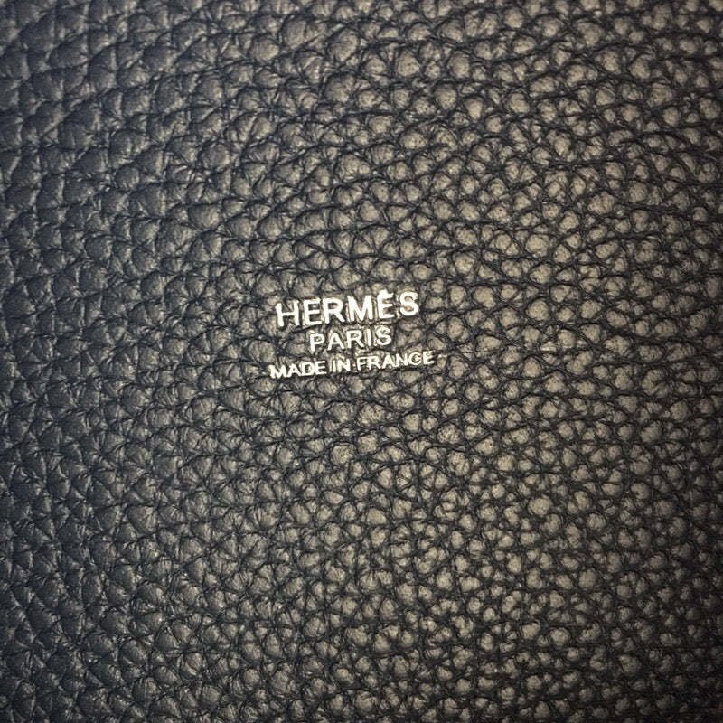 HM Picotin Lock 18 Dark Blue Clemence Palladium Hardware For Women 7.5in/19cm