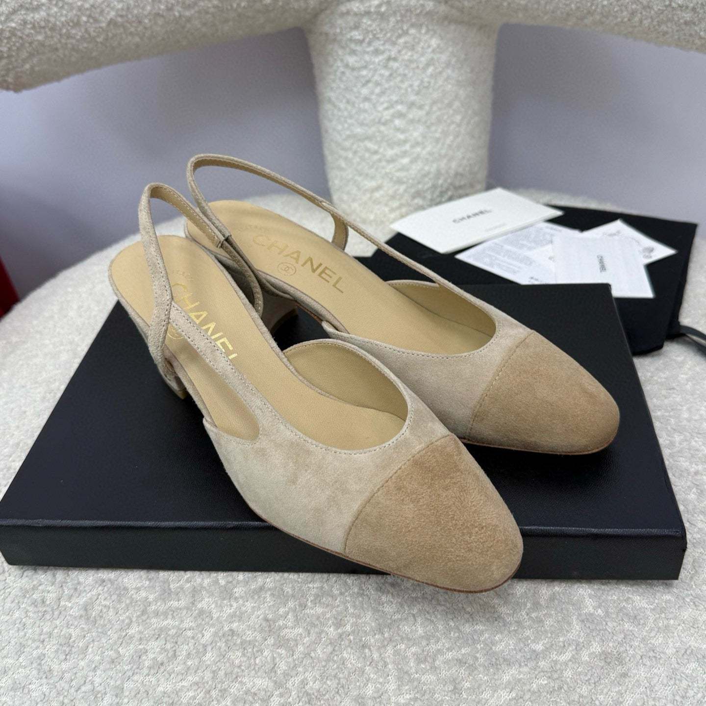 CC 25A Slingback Dark Beige Suede