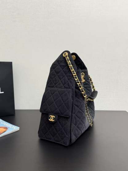 CC 25C Hobo Bag 40cm Black Denim