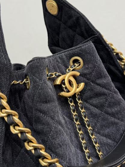 CC 25C Hobo Bag 40cm Black Denim