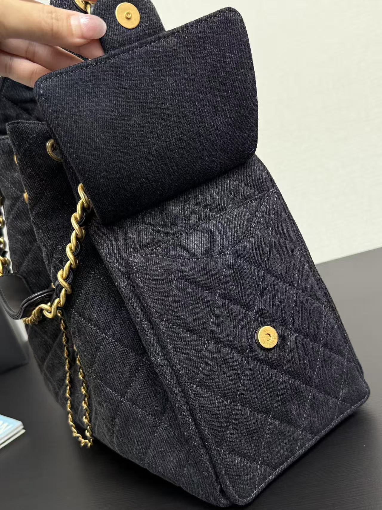 CC 25C Hobo Bag 40cm Black Denim