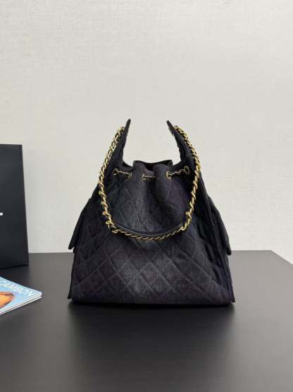 CC 25C Hobo Bag 40cm Black Denim
