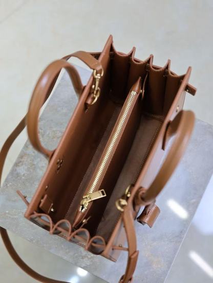 Saint Laurent Sac De Jour Nano Tote Bag Brown Calfskin