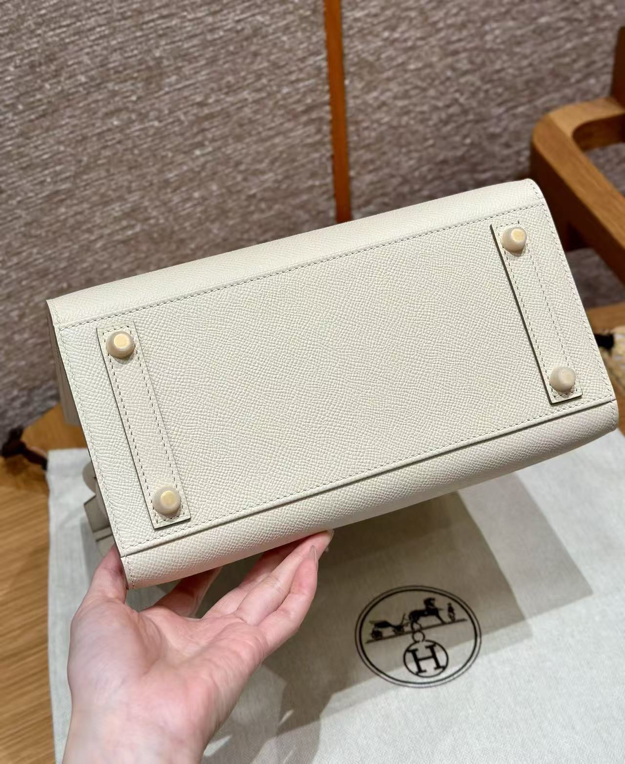 HM BIRKIN 25CM BAG WHITE GOLD HARDWARE EPSOM LEATHER