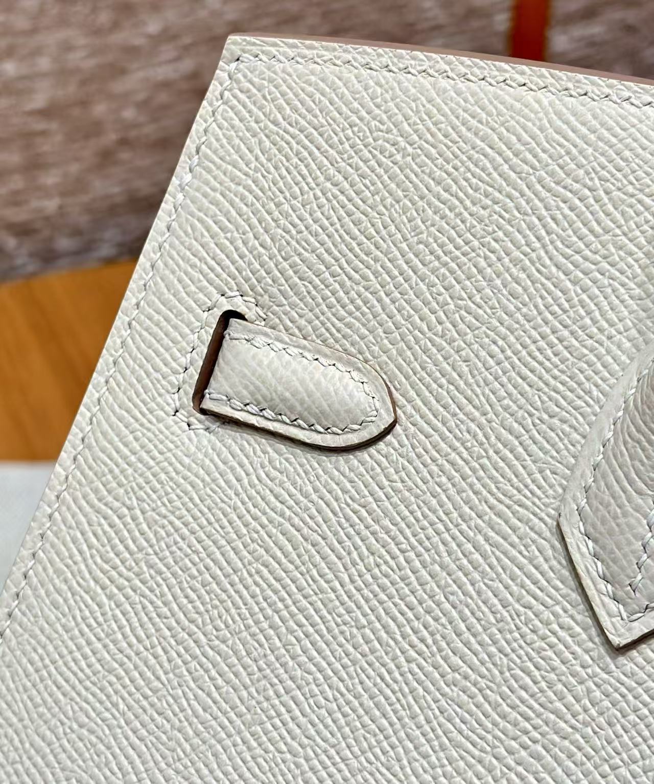 HM BIRKIN 25CM BAG WHITE GOLD HARDWARE EPSOM LEATHER