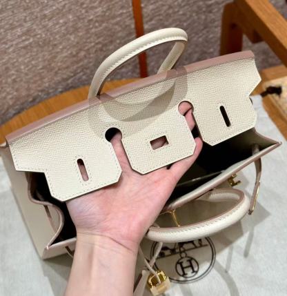 HM BIRKIN 25CM BAG WHITE GOLD HARDWARE EPSOM LEATHER