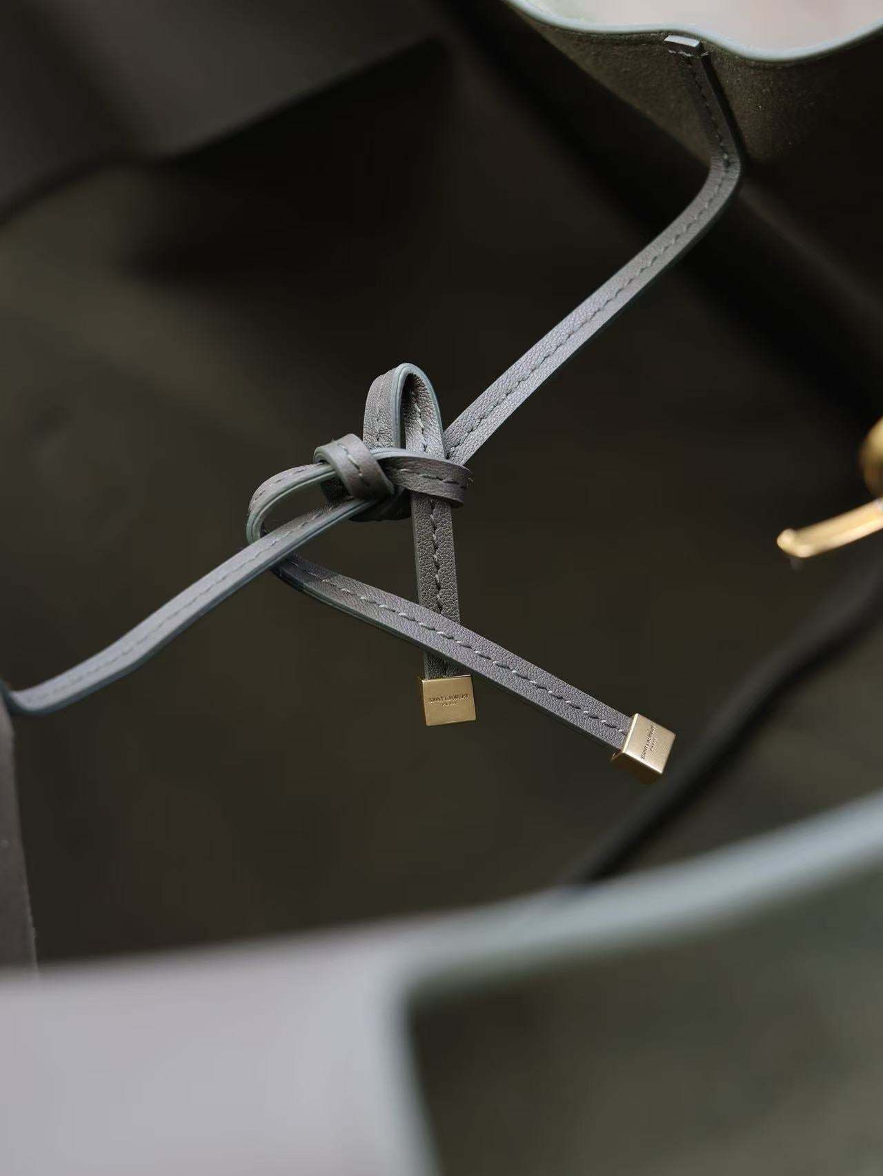 YSL 50 Bag Gold Hardware Green Suede