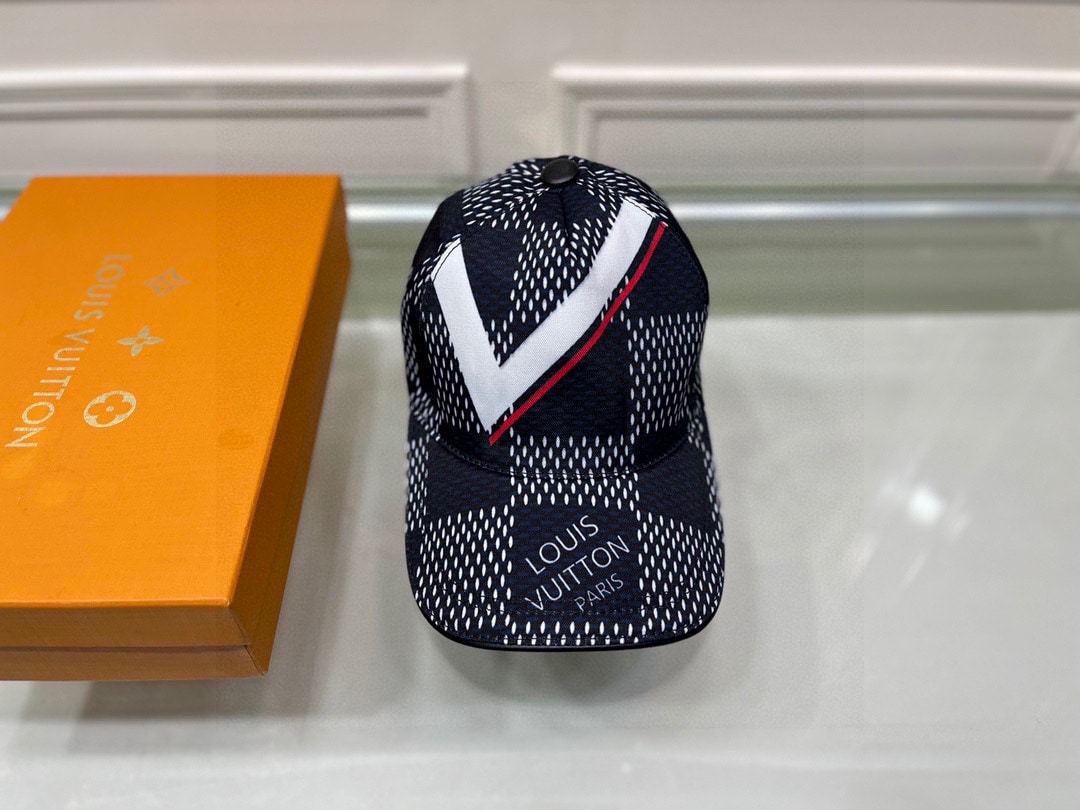 LV DAMIER AZUR CAP BLACK