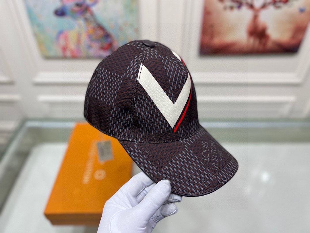 LV DAMIER AZUR CAP BROWN