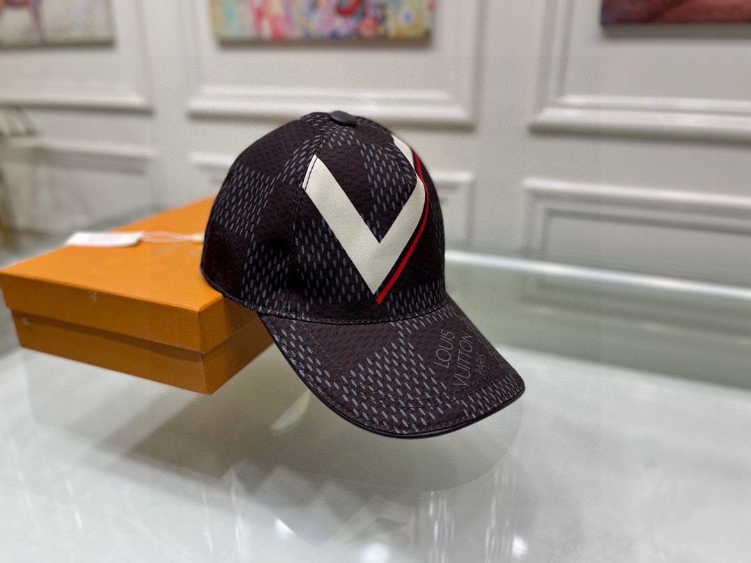 LV DAMIER AZUR CAP BROWN