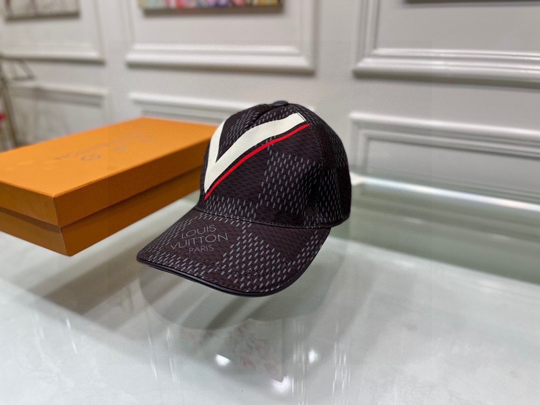 LV DAMIER AZUR CAP BROWN