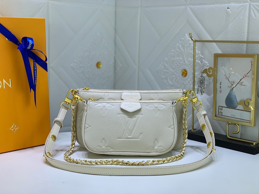 LV MULTI POCHETTE ACCESSOIRES CREAM 18CM M46568
