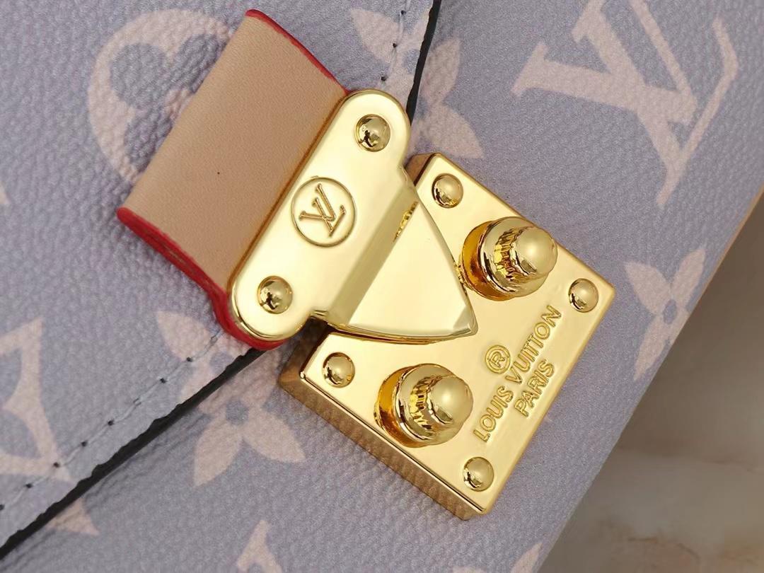 LV POCHETTE MÉTIS EAST WEST COATED CANVAS TRIANON PURPLE GRAY 21CM M12429