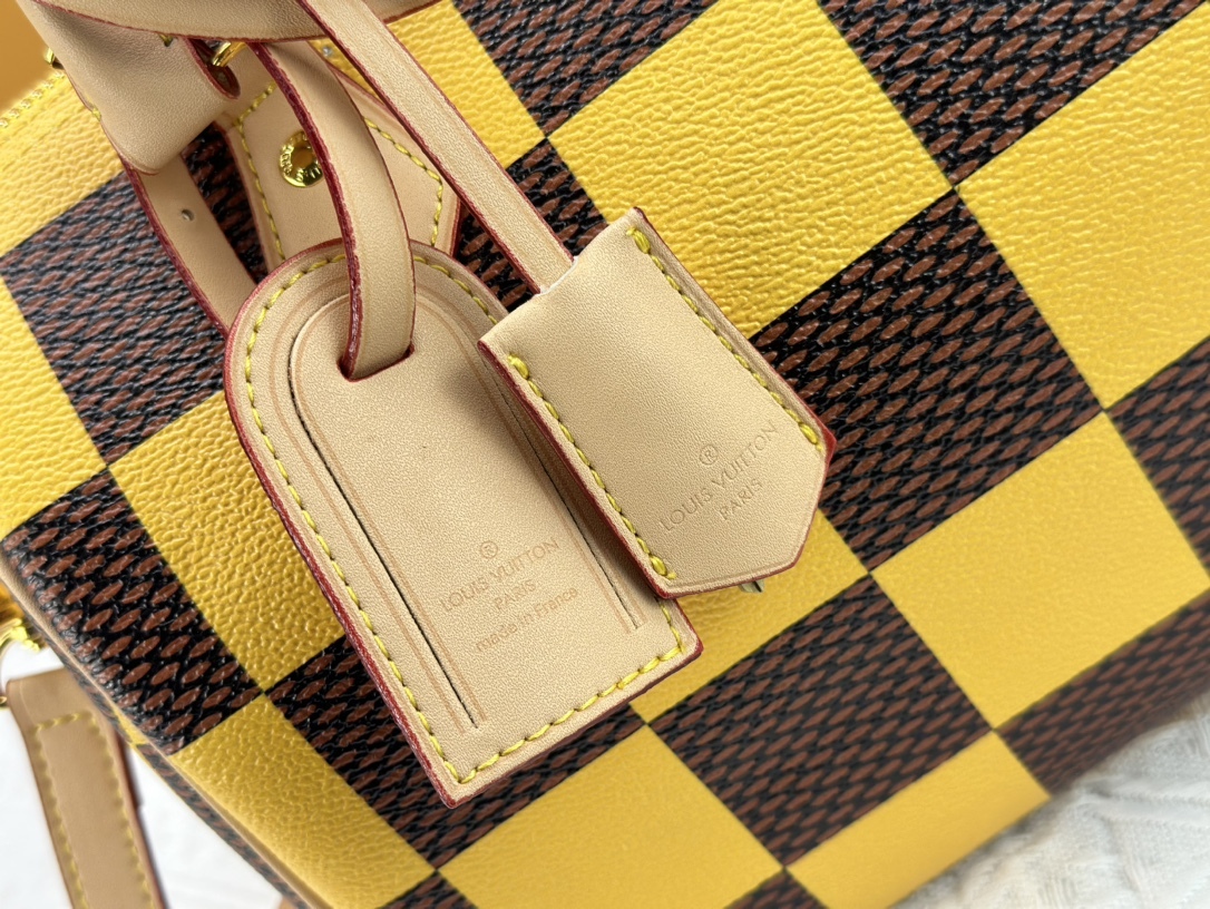 LV SPEEDY 25 BANDOULIÈRE DAMIER POP YELLOW 25CM N40584
