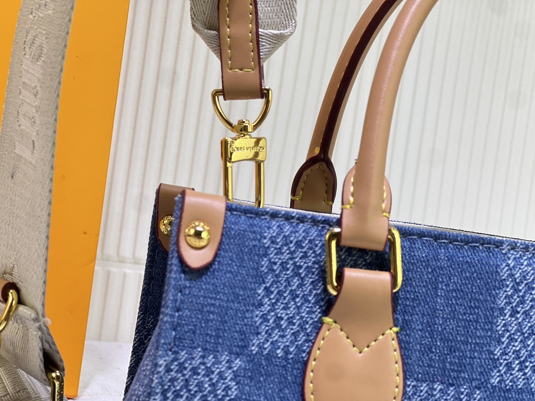 LV ONTHEGO PM DENIM BLUE 25CM