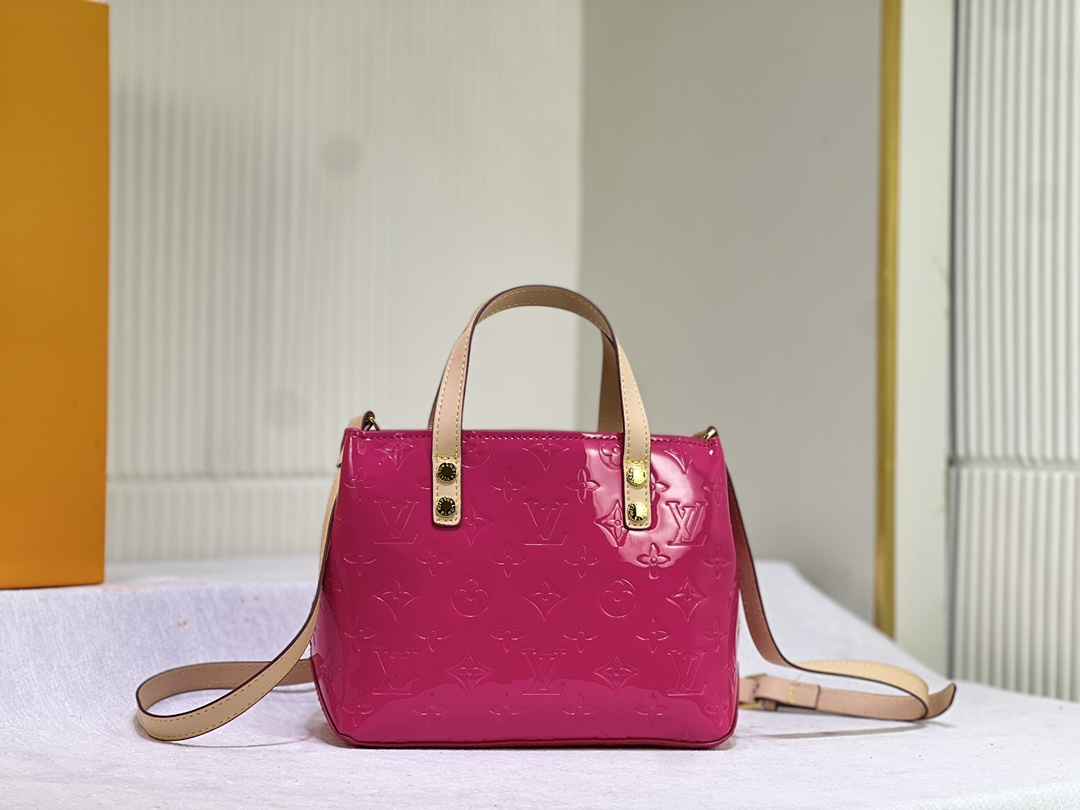 LV READE PM MONOGRAM VERNIS PINK 22CM M24028