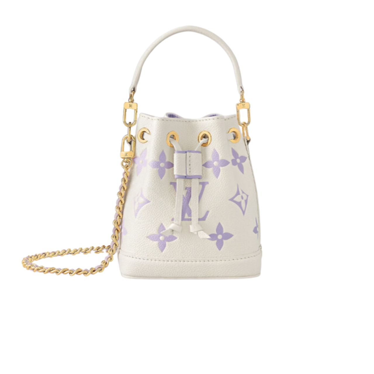 LV NOE NANO WHITE WITH PURPLE 17CM M82933