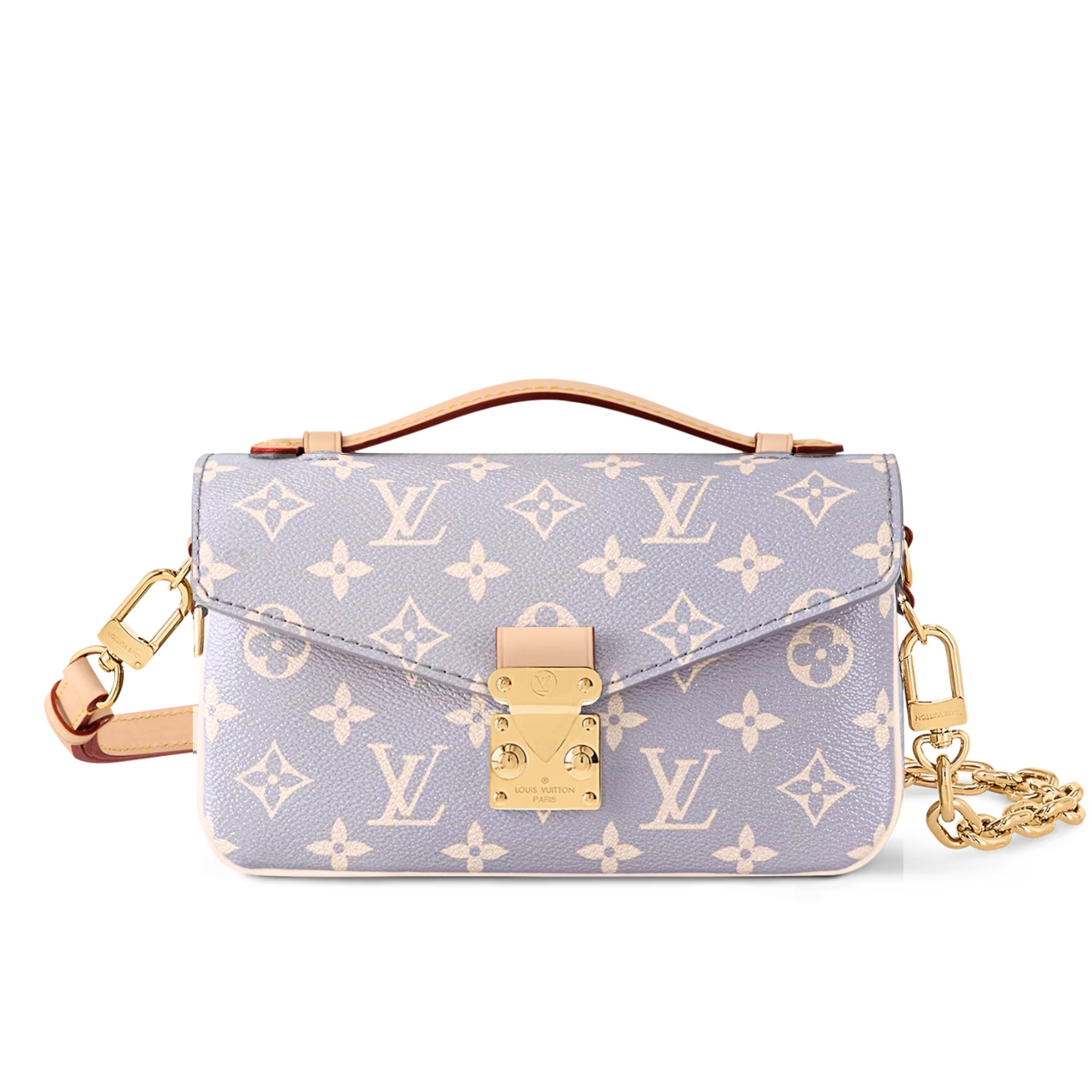 LV POCHETTE MÉTIS EAST WEST COATED CANVAS TRIANON PURPLE GRAY 21CM M12429