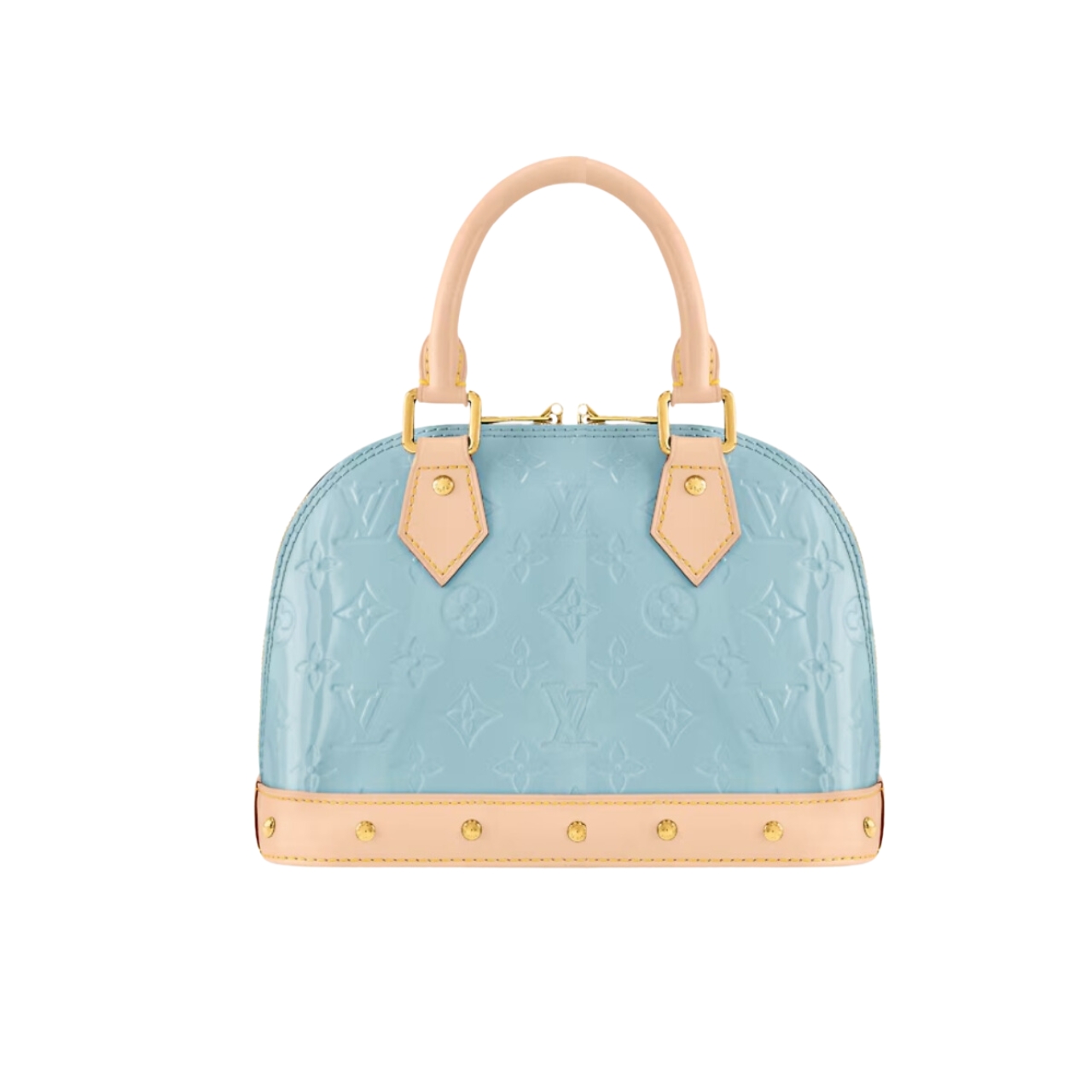 LV ALMA NANO MONOGRAM VERNIS EMBOSSED SKY 18CM M24062