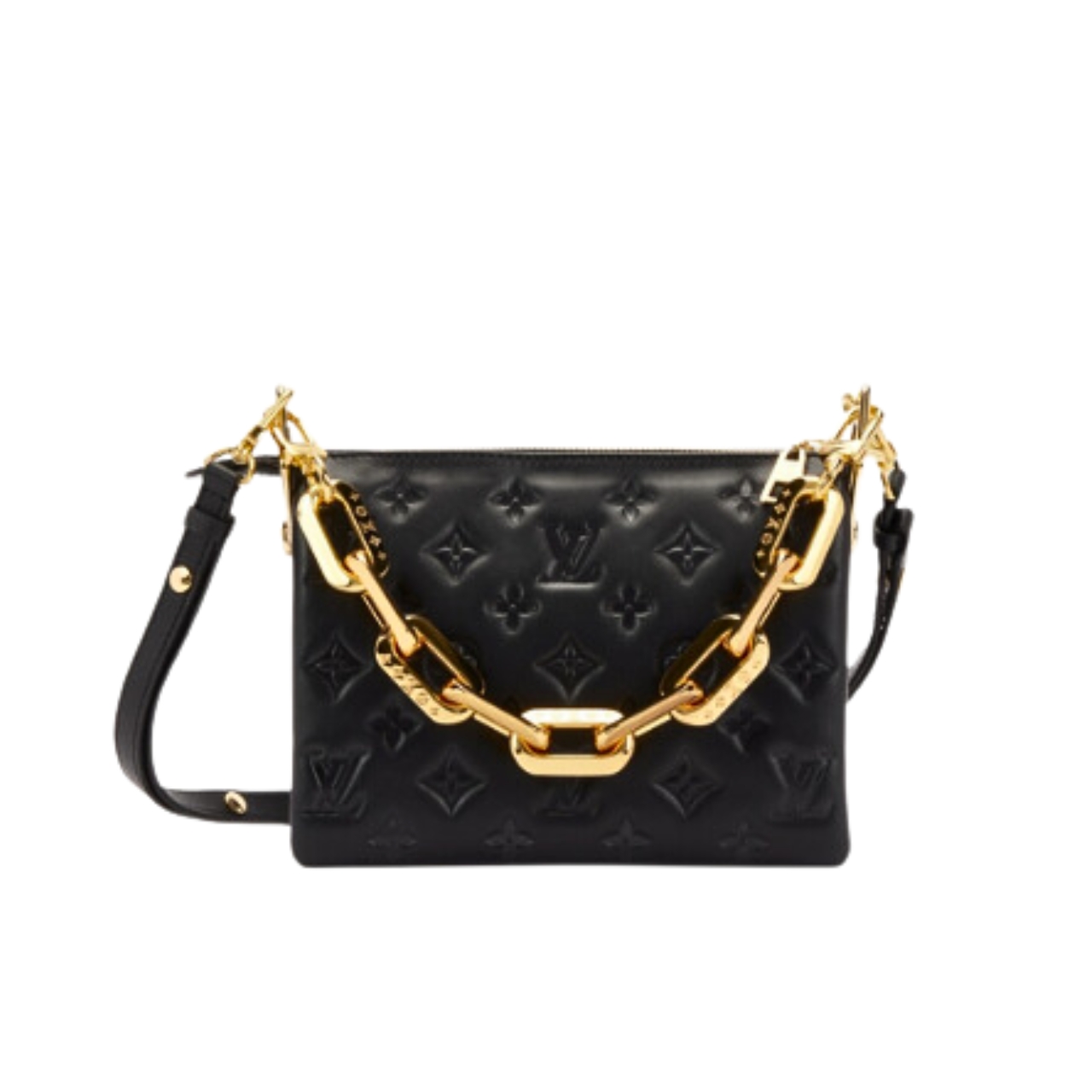 LV MONOGRAM PUFFY LAMBSKIN COUSSIN BB BLACK 21CM M59277