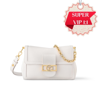 LV DAUPHINE SOFT MM CALFSKIN WHITE 24CM M25050