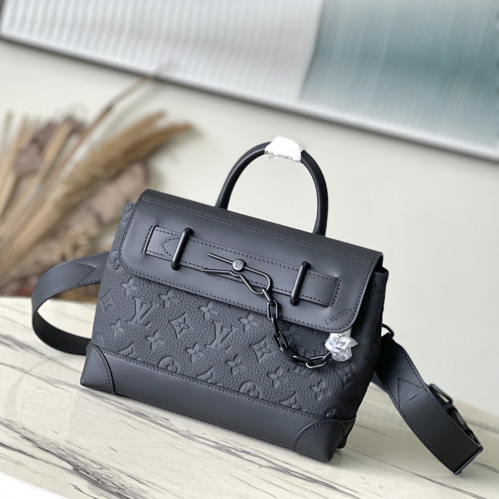 LV STEAMER PM TAURILLON MONOGRAM BLACK 25CM M24436