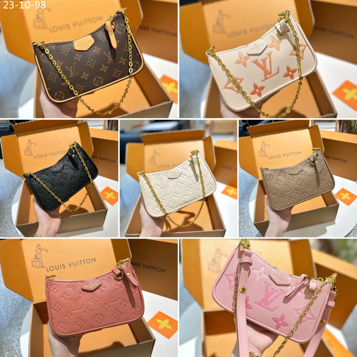 LV EASY POUCH ON STRAP MONOGRAM BROWN 26CM