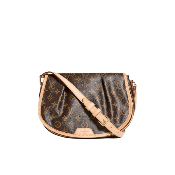 LV MENILMONTANT PM SHOULDER CROSSBODY BAG BROWN 28CM M40474