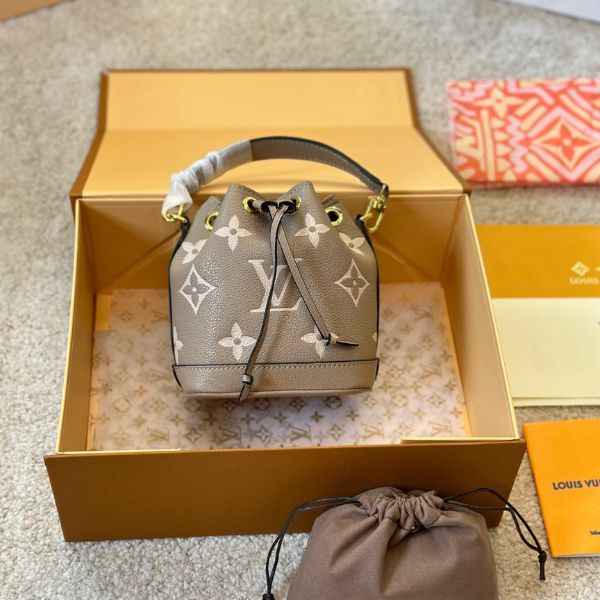 LV NANO NOÉ BAG MONOGRAM BEIGE 16CM M46291