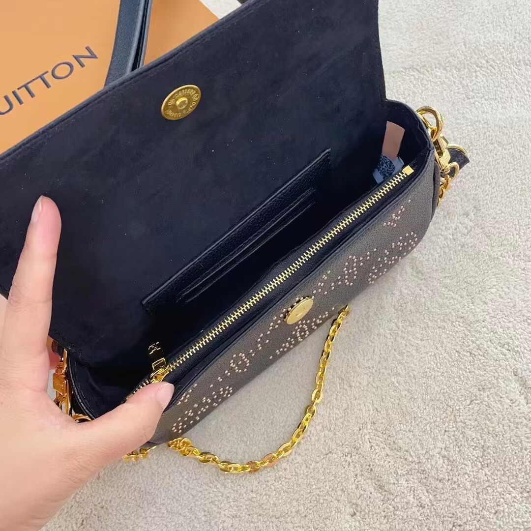 LV WALLET ON CHAIN IVY BLACK 22CM M82653