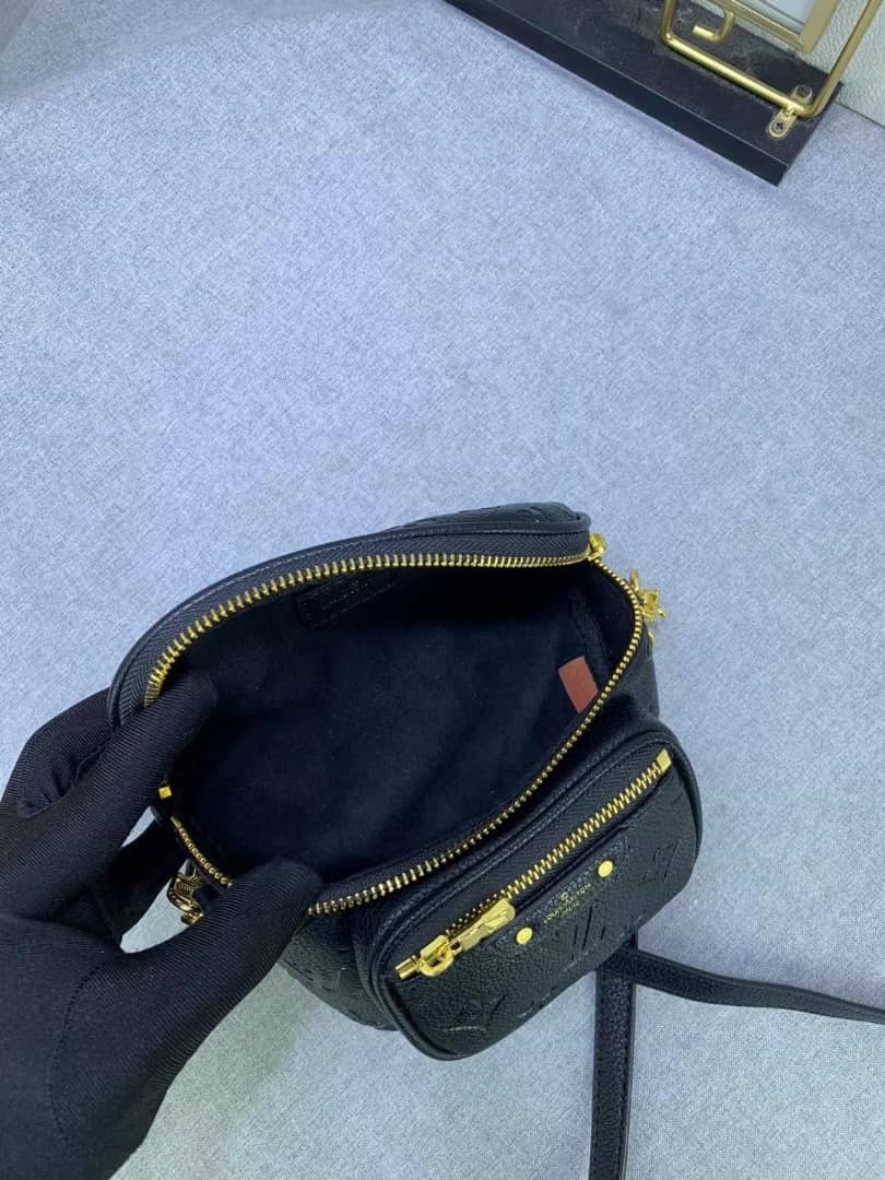 LV MINI BUMBAG BLACK MONOGRAM EMPREINTE 17CM M46917