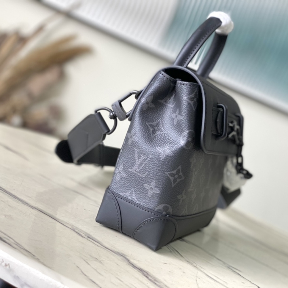 LV STEAMER PM MONOGRAM ECLIPSE CANVAS BLACK 25CM M46953